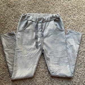 The Porter Collective joggers gray front back pockets preowned elasticwaist sz M